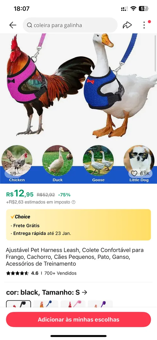 Imagem na descrição da promoção