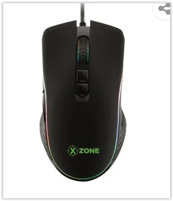Mouse Gamer X-Zone GMF-01 com LED RGB - Preto | R$ 74