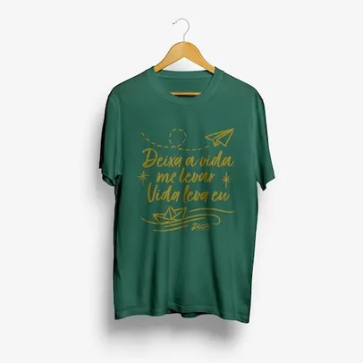 Zeca Pagodinho Camiseta Zeca Pagodinho - Deixa a Vida me Levar Vida Leva eu P | Verde