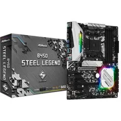 Placa Mãe ASRock B450 Steel Legend, Chipset B450, AMD AM4, ATX, DDR4