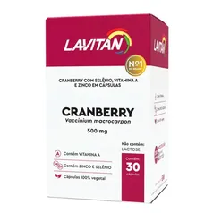 Cranberry Com Selênio Vitamina A E Zinco Cimed - 30 Cápsulas