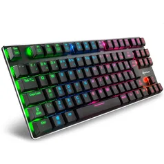 Teclado Mecânico Gamer Sharkoon PureWriter TKL RGB, Switch Kailh Blue ou RED ABNT | R$279