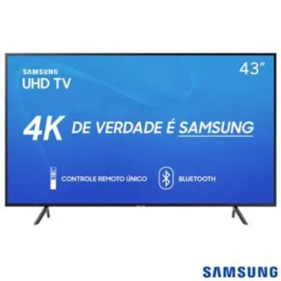 Smart TV 4K Samsung LED 43” com HDR Premium, Controle Remoto Único e Wi-Fi - UN43RU7100GXZD - SGUN43RU7100_PRD R$1698