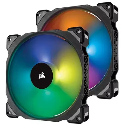 Cooler Fan Corsair PWM ML140 Pro, 2 Unidades, 140mm, RGB, Preto - CO-9050078-WW