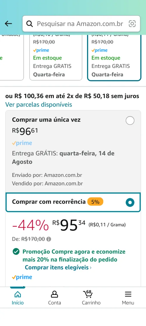 Imagem na descrição da promoção