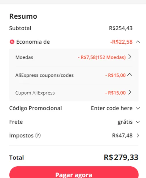 Imagem na descrição da promoção