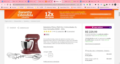 Imagem na descrição da promoção