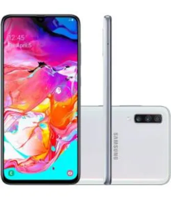Smartphone Samsung galaxy A70 128GB Dual Chip Android 9.0 Tela 6.7" Octa-Core 4G Câmera Tripla 32MP+5MP+8MP Branco
