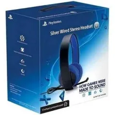 Headset Silver Wired Stereo PS3/PS4 R$124,28 (AME +6,22)