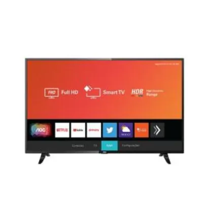 Saindo por R$ 1188: Smart TV LED AOC 43" Full HD Xmart HDR 43S5295/78G | R$1.188 | Pelando