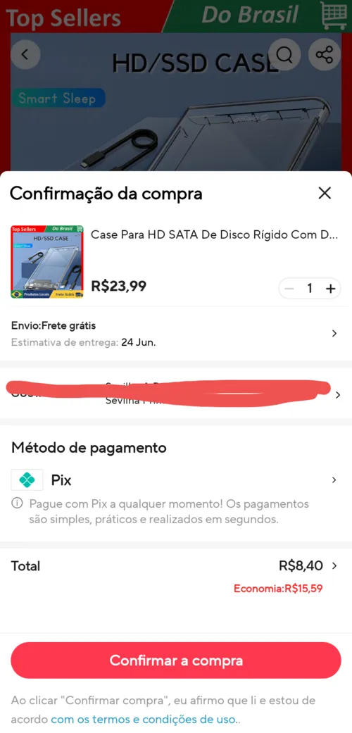 Imagem na descrição da promoção