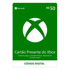 (Via pix) Gift card Xbox de R$50