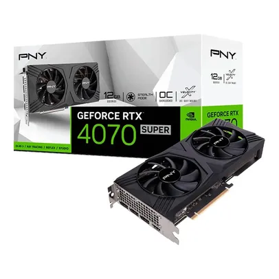 [Prime Ninja] Placa de Vídeo RTX 4070 SUPER Gaming Verto OC Dual Fan PNY NVIDIA GeForce, 12GB GDDR6X, DLSS 3, Ray Tracing - VCG4070S12DFXPB1-O