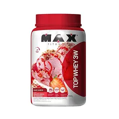 Top Whey 3W - 900G Iogurte Grego de Morango - Max Titanium, Max Titanium