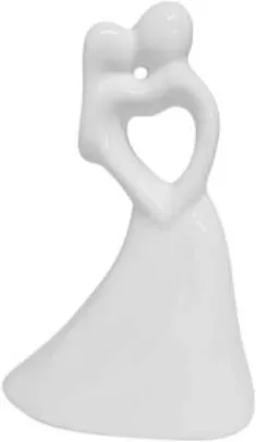 [PRIME] Casal De Mini Noivinhos Ceramicas Pegorin Branco