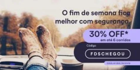 [BH] Cabify - 30% de desconto no fim de semana