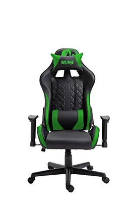 Cadeira Gamer Snake Mamba Negra Verde