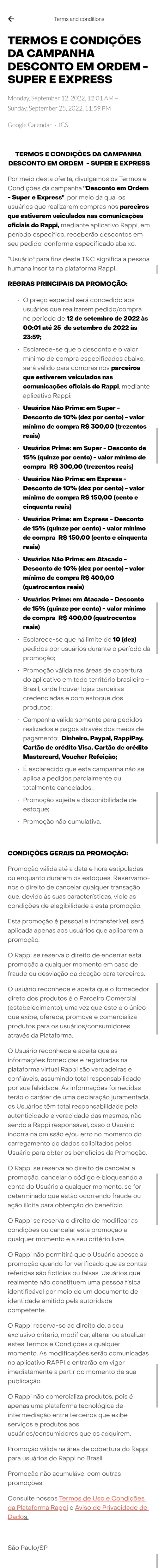 Imagem na descrição da promoção