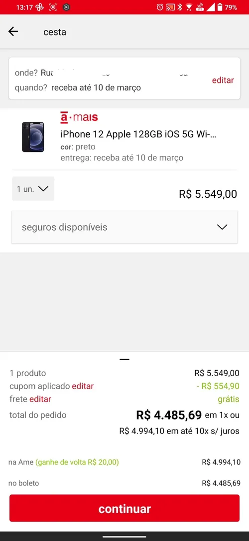 Imagem na descrição da promoção