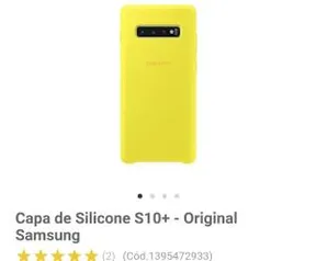 Capa de Silicone S10+ - Original Samsung | R$19