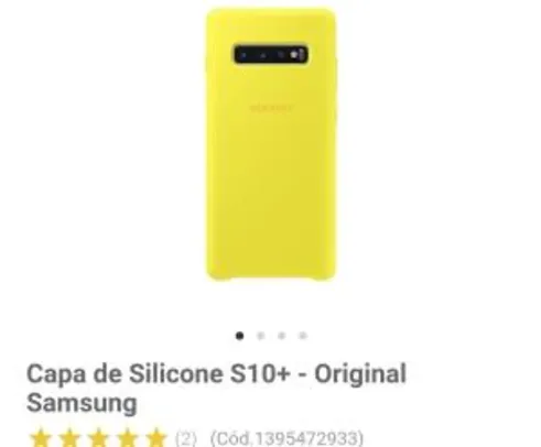 Capa de Silicone S10+ - Original Samsung | R$19