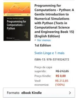 E-book grátis Programming for Computations - Python