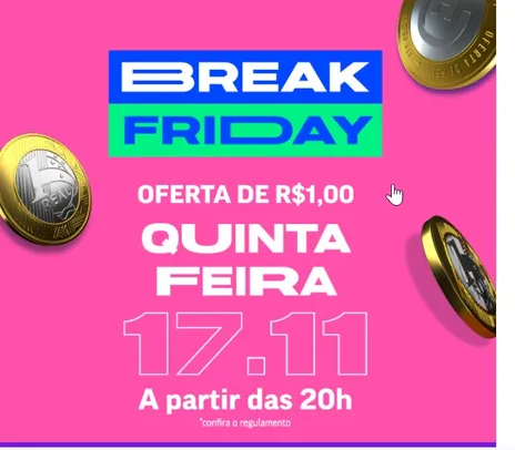 [às 20 horas] Break Friday do Hurb: Oferta por R$ 1 