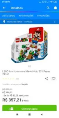 LEGO Aventuras com Mario Início 231 Peças 71360 | R$357