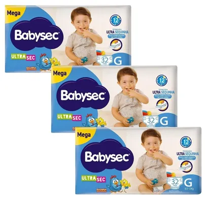 Foto do produto Kit 3 Fralda Infantil Babysec Galinha Pintadinha Mega Barato, Grande (