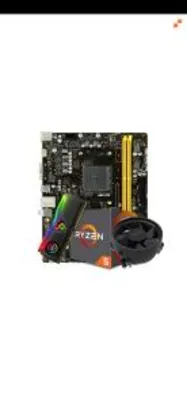 Kit Upgrade Placa Mãe Biostar B450MH + Processador AMD Ryzen + Memória DDR4 R$1100