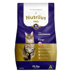 Ração Seca Nutrilus Pro Frango para Gatos Adultos Castrados - 10,1 Kg