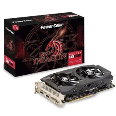 Placa de Vídeo PowerColor Red Dragon Radeon RX 590 8GB - R$1.000