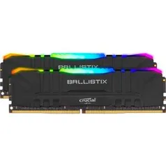 Memória Crucial Ballistix Sport LT, RGB, 16GB (2X8), 3200MHz, DDR4, CL16, Preta - BL2K8G32C16U4BL | R$716