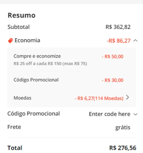 Imagem na descrição da promoção