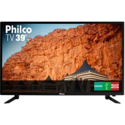 [R$782 AME] TV LED 39'' Philco PTV39N87D HD com Conversor Digital | R$869