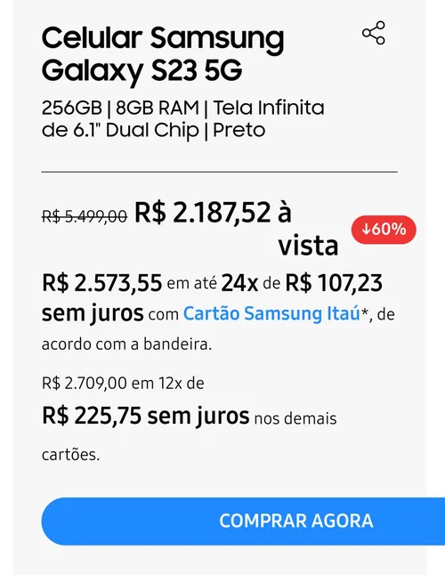 Imagem na descrição da promoção