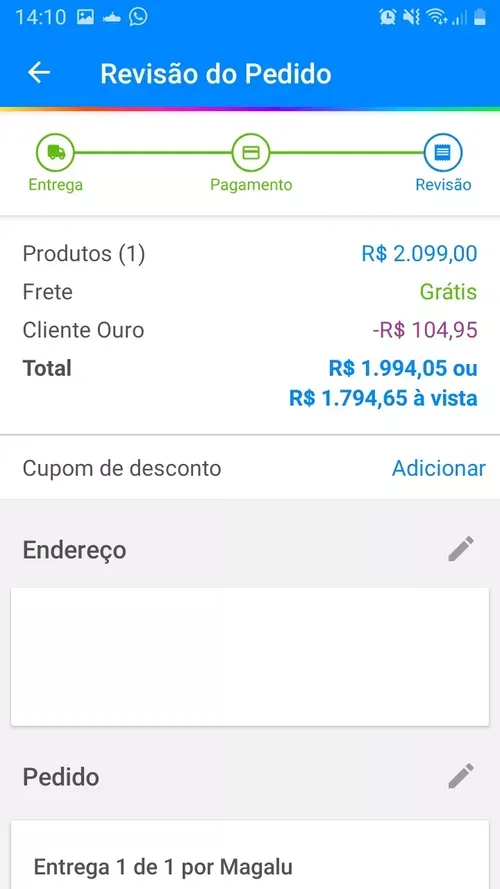 Imagem na descrição da promoção