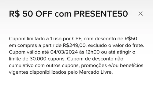 Imagen na descrição da promoção