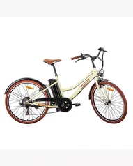 Bicicleta Elétrica Miami Aro 26 Quadro 15.5 Retrô 350W 7.8Ah 6V Shimano - Atrio - BI245B