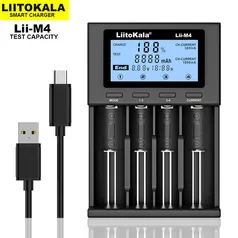 Liitokala Lii M4 18650 carregador display lcd universal carregador inteligente 