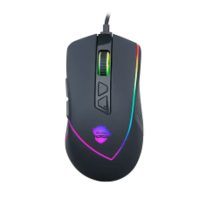 Mouse Gamer Ninja Tron, RGB, 8 Botões, 7200 DPI, Black, MS-GN-TRON