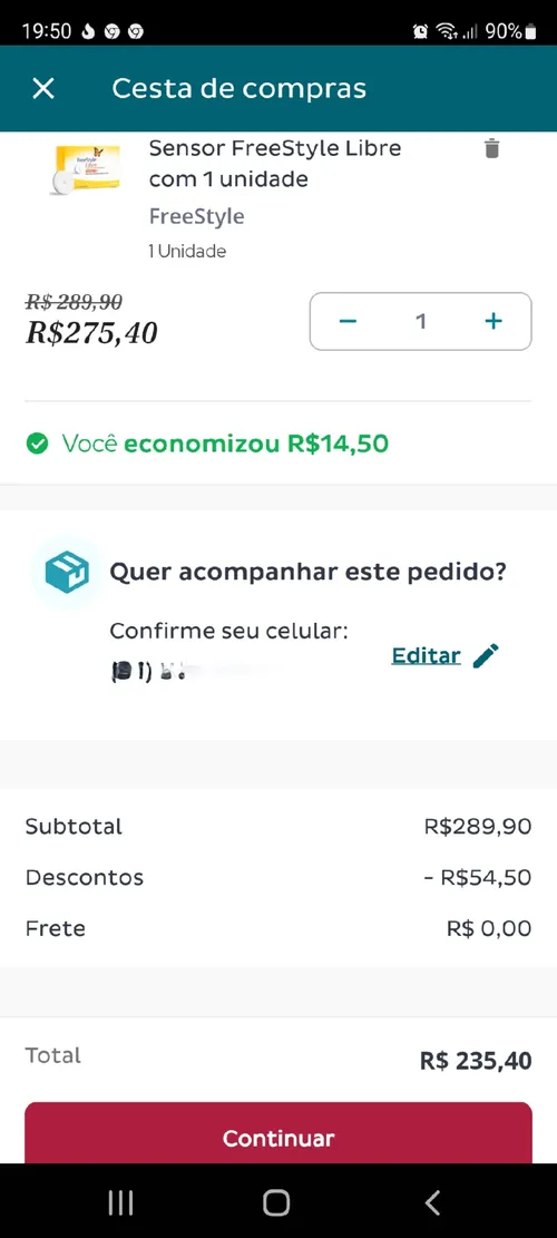 Imagem na descrição da promoção