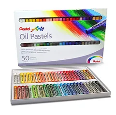 Giz Pastel Oleoso Pentel Para Desenhar Com 50 Cores