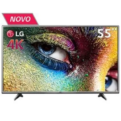 Smart TV LED 55" Ultra HD 4K LG 55UH6150 com Sistema WebOS, Wi-Fi, Painel IPS por R$ 3200