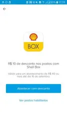 [Usuários Selecionados]  10r$ off em abastecimento  com mínimo  de 40