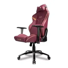 Cadeira Gamer Pichau Omega L, Vermelho e Dourado - Braço 2D, Pistão Classe 4