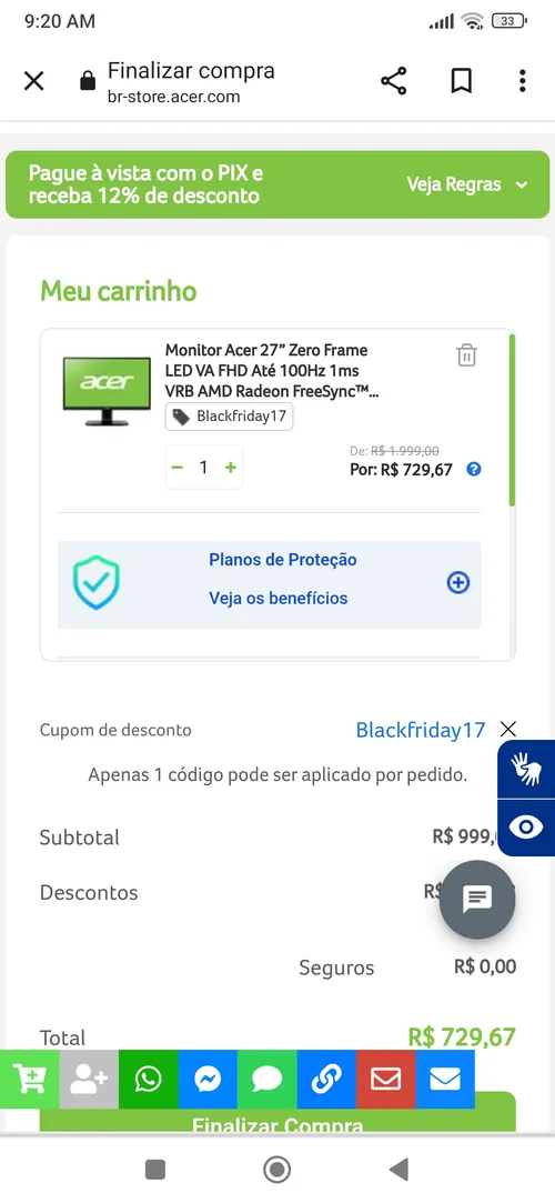 Imagem na descrição da promoção