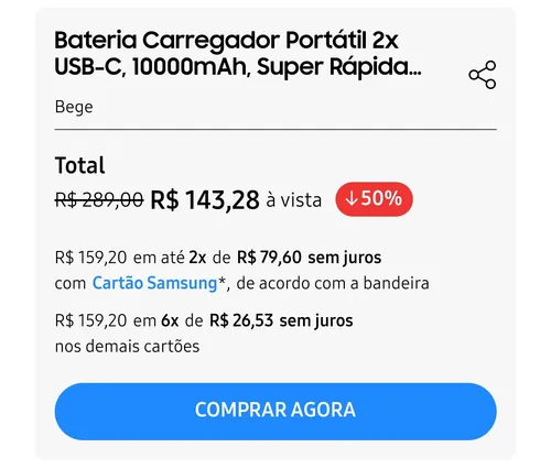 Imagem na descrição da promoção