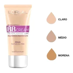 Base BB Cream L'Oréal Paris 5 em 1 Cor Clara FPS 20, 30ml