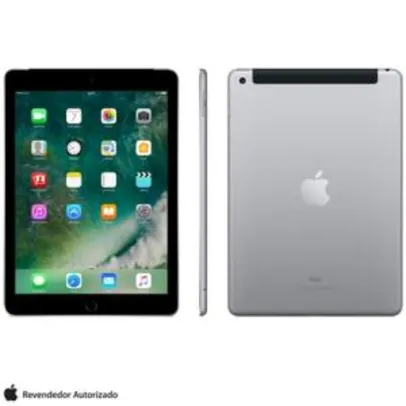 iPad Cinza Espacial com Tela de 9,7”, 4G, 128 GB e Processador A9 - MP262BZ/A - AEMP262BZACNZ - R$2699